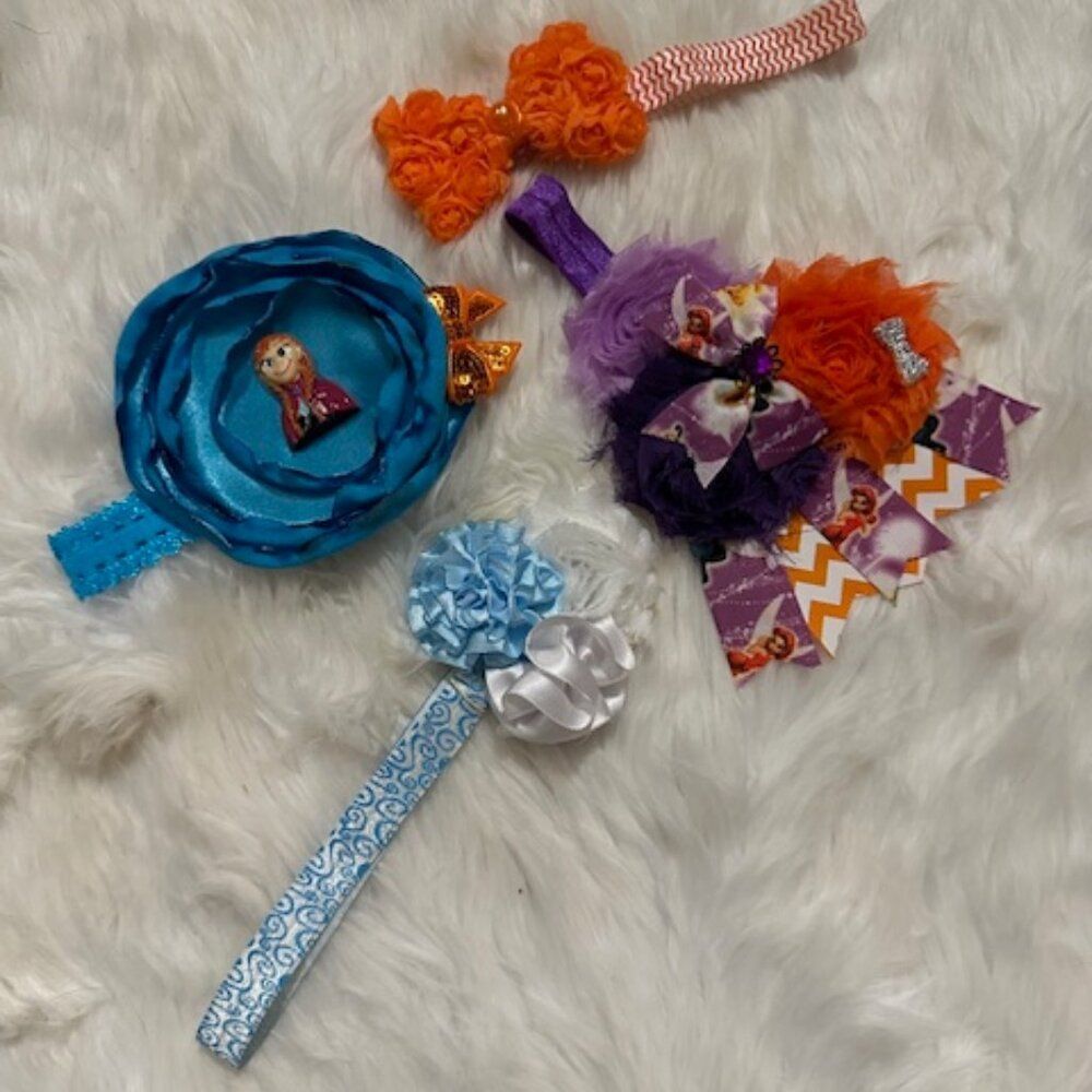 Bundle (4) of Colorful OTT headbands  HB8298  Handmade NWT Boutique